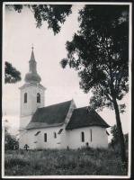 cca 1940 Marosszentgyörgy, templom, fotó felületén törésnyomok, 24×17,5 cm