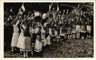 1938 Ipolyság, Sahy; A Felvidék felszabadulásának első örömünnepe bevonulás / entry of the Hungarian troops,
