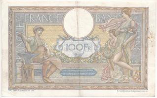 Franciaország 1918. 100Fr "787 C.4836" T:III,III- hajtás mentén szakadás, tűlyukak 
Franc...