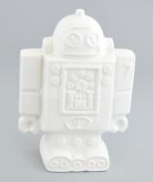 Robot formájú porcelán persely, hibátlan 20 cm