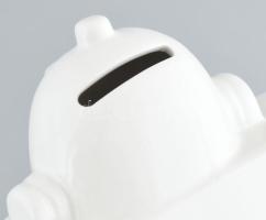 Robot formájú porcelán persely, hibátlan 20 cm