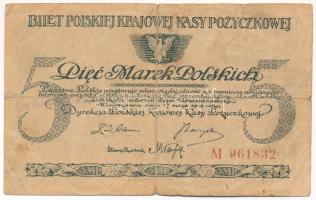 Lengyelország 1919. 5M T:III- Poland 1919. 5 Marek C:VG Krause P#20