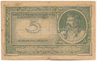 Lengyelország 1919. 5M T:III-
Poland 1919. 5 Marek C:VG
Krause P#20