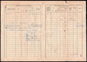 1949 Szemle-ív községi borforgalmi adó alá eső must- és bormennyiségekről