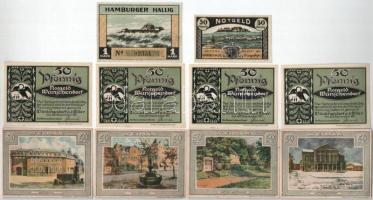 Németország / Weimari Köztársaság / Weimar 1921. 50pf (4xklf) + Münchensdorf 1921. 50pf (4xklf) + Ha...