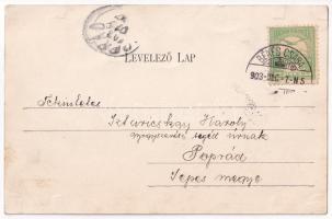 1903 Békéscsaba, Békés-Csaba; Kossuth tér, motor, városi vasút. Corvina könyvnyomda kiadása (fl)