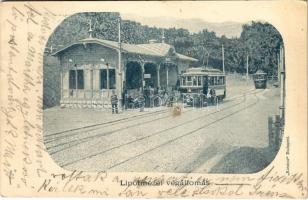 1904 Budapest II. Lipótmező, Hűvösvölgy, villamos végállomása (EK)