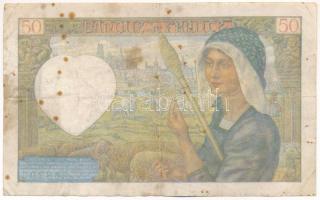 Franciaország 1941. 50Fr T:III fo.
France 1941. 50 Francs C:F spotted
Krause P#93