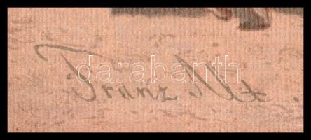 Franz Alt (1821-1914) festménye után: Stein, Ausztria (Salzburg környéke). Kromolitográfia, papír, j...