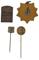 4db-os külföldi jelvénytétel, közte Ausztria 1906. "Általános Tavaszi Kiállítás" zománcozo...