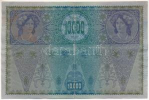 Ausztria 1918. 10.000K vízszintes "DEUTSCHÖSTERREICH" felülbélyegzéssel T:III tear Austria...