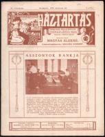 1914 Háztartás - Magyar Asszonyok Közlönye 20. évfolyam 2 db száma, sok tanáccsal és érdekes hirdetésekkel