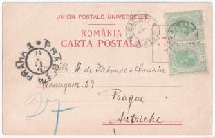 1901 Galati, Galatz; Strada Domneasca, Biserica Greceasca, Parcul Municipal, Hotel Metropole / stree...