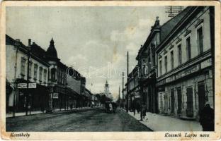 Keszthely, Kossuth Lajos utca, Berger Rezső üzlete, automobil (fl)