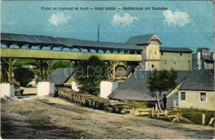 1925 Szentkeresztbánya, Vlahita Noua, Minele Lueta (Szentegyháza, Vlahita); Podul cu cuptorul de topit / Kohó híddal. Kamner & Jekelius kiadása / Gichtbrücke mit Hochofen / blast furnace, bridge