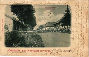 1900 Szentkeresztbánya, Vlahita Noua, Minele Lueta (Szentegyháza, Vlahita); Fürdő bejárat. Siska Ignác kiadása / spa, bath (EK)