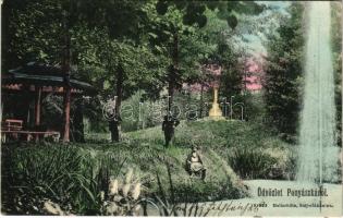 1909 Ponyászka, Poneasca (Bozovics, Bozovici); Halastó. Hollschütz F. kiadása / fish pond (EK)