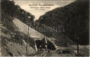 Visóvölgy, Valea Viseului (Máramaros); vasúti alagút 160 m hosszú. Berger Miksa utóda kiadása / railway tunnel