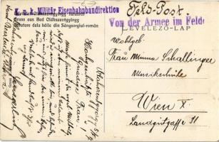 1917 Oláhszentgyörgy, Sangeorgiul Roman, Sangeorz-Bai; részlet a fősétányból. Grosz A. kiadása / Par...