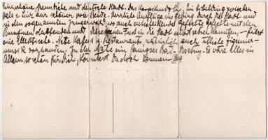 Nagyszeben, Hermannstadt, Sibiu; 3-részes kihajtható panorámalap / 3-tiled folding panoramacard (kis...