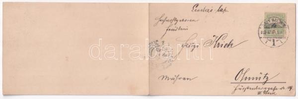 1903 Nagyszeben, Hermannstadt, Sibiu; 2-részes kihajtható panorámalap / 2-tiled folding panoramacard...