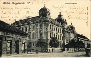 1903 Nagyvárad, Oradea; Pénzügyi palota, Ifj. Popper József üzlete, Helyfi László kiadása / financial palace, shop (r)