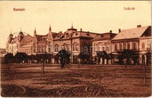 1915 Szatmárnémeti, Szatmár, Satu Mare; Deák tér, Lengyel üzlete. Boros Adolf kiadása / square, shops (EK)