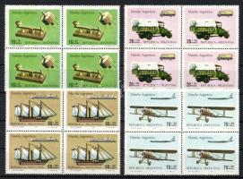 Stamp-day in block of four, Bélyegnap négyes tömbökben, Tag der Philatelie Viererblocks