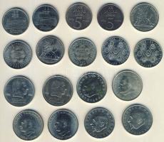 NDK 1969-75. 5M (4x) 2klf, 10M (6x) 3klf, 20M (8x) 4klf T:2,2/3 Összesen 18db!