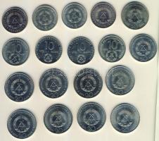 NDK 1969-75. 5M (4x) 2klf, 10M (6x) 3klf, 20M (8x) 4klf T:2,2/3 Összesen 18db!