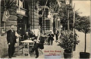 1913 Budapest V. Grand Cafe Modern, kávéház (Tulajdonos Böhm Mór), biliárdasztalok. Eskü tér (Rb)