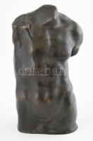 Jelzés nélkül: Férfi torzó. Bronz, hibátlan, m: 19 cm