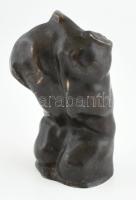 Jelzés nélkül: Férfi torzó. Bronz, hibátlan, m: 19 cm
