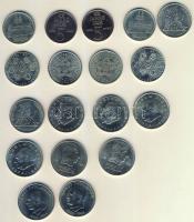 NDK 1969-75. 5M (4x) 2klf, 10M (6x) 3klf, 20M (8x) 4klf T:2,2/3 Összesen 18db!