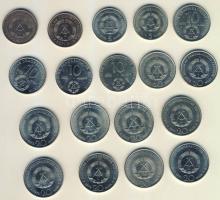 NDK 1969-75. 5M (4x) 2klf, 10M (6x) 3klf, 20M (8x) 4klf T:2,2/3 Összesen 18db!