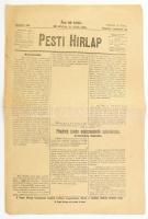 1919. szept. 28. Bp., A Pesti Hírlap XLI. évfolyamának 114. száma, kommün utáni újrainduló szám