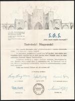 1939 Görömbölytapolca (Tapolca, Miskolctapolca), felhívás a sziklatemplom megmentésére való gyűjtésre, eredeti borítékkal, jó állapotban