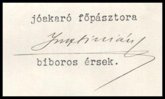 1934 Esztergom, Serédi Jusztinián (1884-1945) bíboros adományozó okirata dr. Kiss Károly, a bécsi Pá...