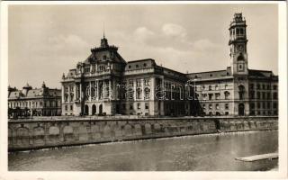 1941 Nagyvárad, Oradea; Városház, Körös part / town hall, Cris riverside