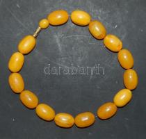 Csiszolt borostyán nyaklánc / Ivy necklace 36 cm. 61 g