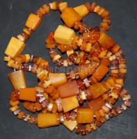 Csiszolt borostyán nyaklánc / Ivy necklace 170 cm. 137 g