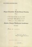 1957. "Munkás-Paraszt Hatalomért" kitüntetés, szalagsávval, adományozó oklevéllel, Kádár János aláírásával eredeti díszdobozban! T:1