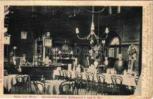 1902 Wien, Vienna, Bécs; Nodwestbahnhof Restaurant I. und II. Kl. / railway station restaurant interior (Rb)