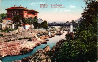 Mostar, Hotel Narenta / Svratiste Neretva + K.u.K. BAHNPOST II. GRAVOSA - SARAJEVO (EK)