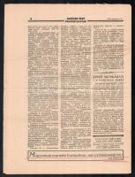 1939 Magyar Élet Párt értesítője, I. évf. 1. sz. (induló szám), 1939. szept. 15. A címlapon gróf Tel...
