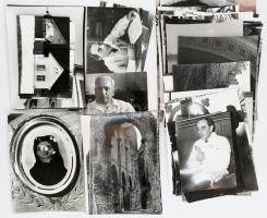 Wonke Rezső 80 db pecséttel jelzett vintage fotóművészeti alkotása 18x13 cm-től. Városi életképek, szoció fotók, orvosok, tájképek.
