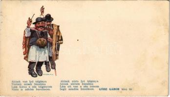 1941 Göre Gábor bíró úr. Horánszky V. Rt. / Hungarian humorous folklore greeting card (EB)