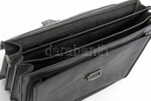 Bőr aktatáska, kopott, kis sérüléssel 40x30 cm