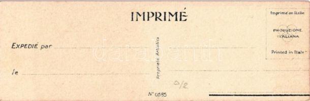 Kisbaba a cipőjével / Little baby with her shoes. Proprieta Artistica No. 0585. mini card (14 x 4,5 ...