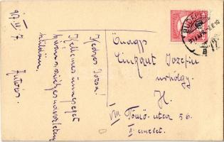 1917 Pax - Béke. Kézzel festett lap, Viribus Unitis katonai propaganda / WWI peace propaganda - hand...